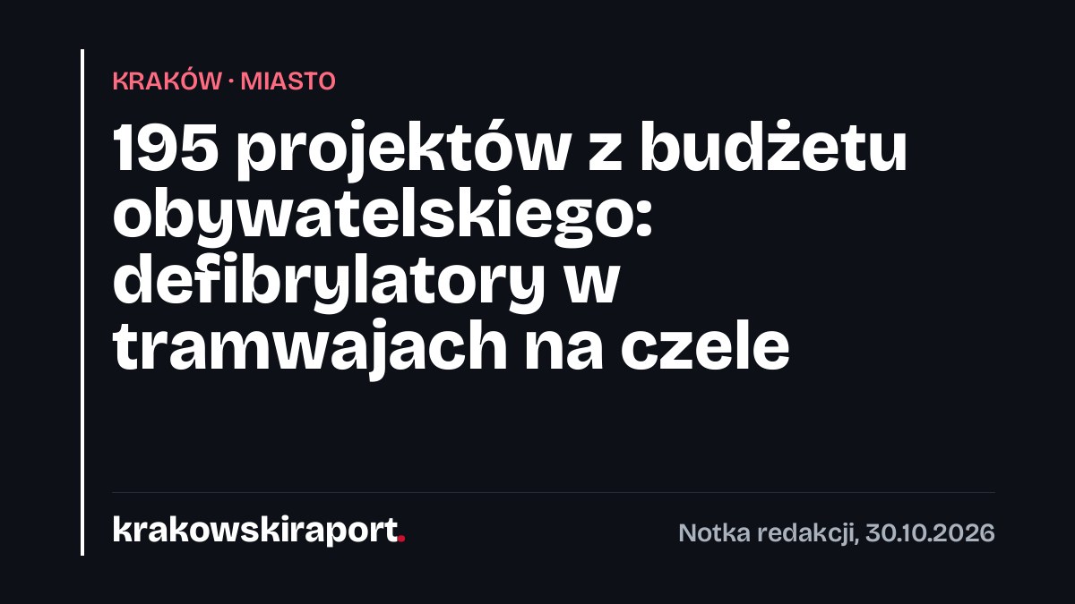 195 projektów z budżetu obywatelskiego: defibrylatory w tramwajach na czele